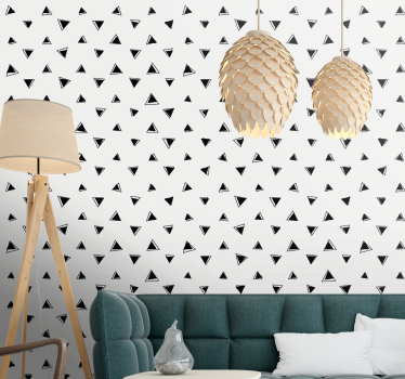 Kis fekete háromszög geometriai tapéta - TenStickers