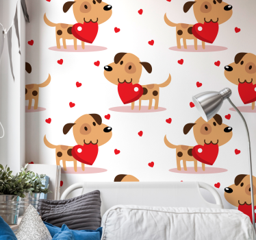 Kiskutya szerelem Tapéta Kutya Tapéták - TenStickers