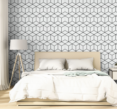 Kocka mintás akcentussal Tapéta Geometriai - TenStickers