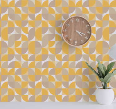 Kör alakú mintás tervezés Tapéta Geometriai - TenStickers