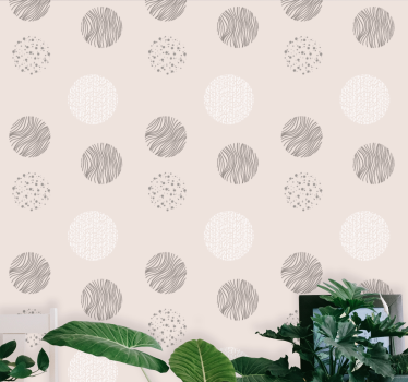 Körmintás motívum Tapéta Geometriai - TenStickers