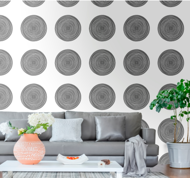 Kreatív firka kör alakú kortárs tapéta - TenStickers