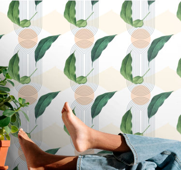 Leveles geometrikus Tapéta levelek - TenStickers