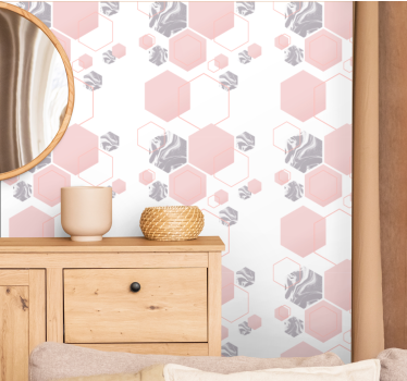 Méhsejt mintás tervezés Tapéta Geometriai - TenStickers