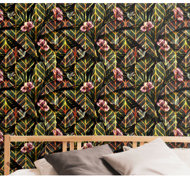 Modern geometrikus minta madarak kortárs tapéta - TenStickers
