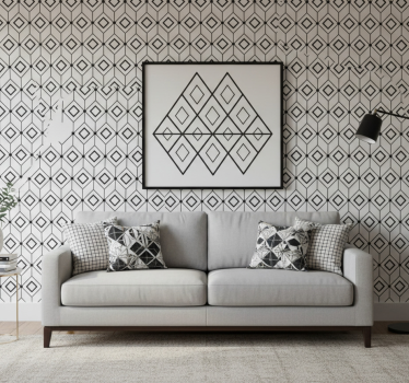 Modern gyémánt elemek tapéta geometriai - TenStickers