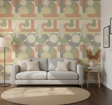 Modern tapéta geometrikus kör elrendezés - TenStickers