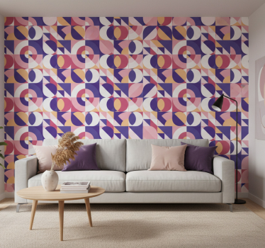 Modern tapéta geometrikus körök mintával - TenStickers
