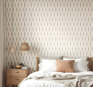 Mokka mousse rabaul ikat Geometrikus tapéta - TenStickers
