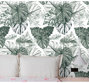 Monstera lombozat Tapéta levelek - TenStickers