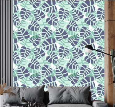 Monstera mozaik Tapéta levelek - TenStickers