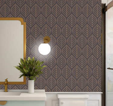 őszi levelek elegáns design kortárs tapéta - TenStickers