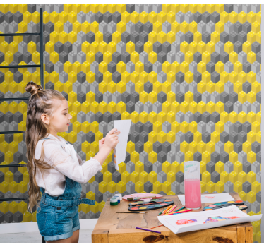Pantone építőelemek tér mintás tapéta - TenStickers
