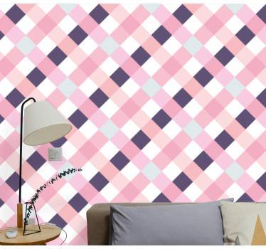 Pasztell argyle minta Tapéta Geometriai - TenStickers