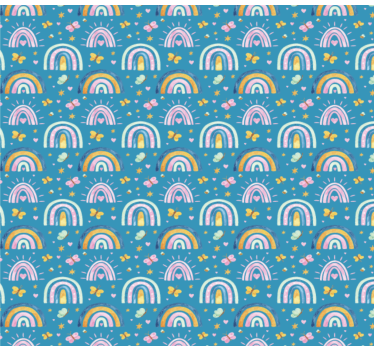 Pillangó szivárvány minták Gyerekszoba tapéta - TenStickers