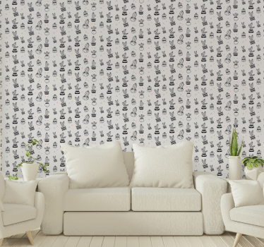 Rajz kaktusz vintage háttérkép - TenStickers