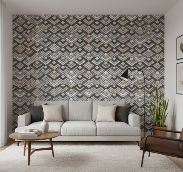 Réteges chevron formák tapéta geometriai - TenStickers