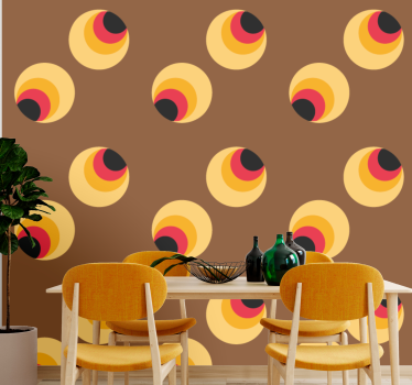 Retro geometrikus gömbök Tapéta Geometriai - TenStickers