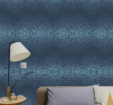 Retro kék négyzet pontozott design vintage tapéta - TenStickers