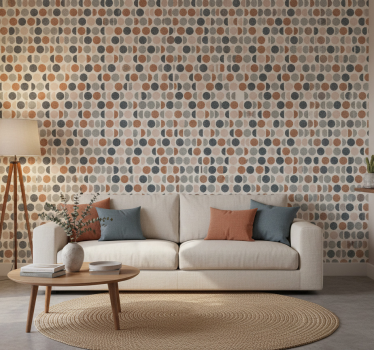Retro pontmintás tapéta geometriai - TenStickers