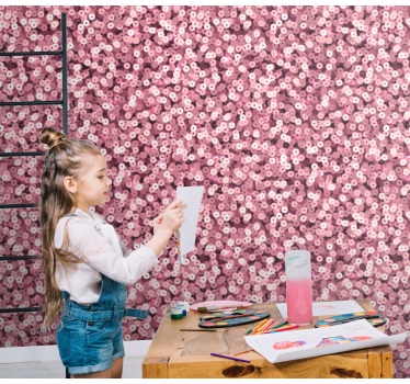 Rózsaszín csillog kortárs tapéta - TenStickers