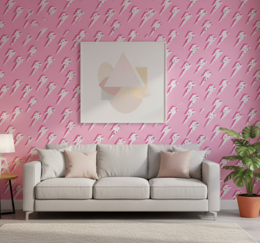 Rózsaszín villám tapéta modern - TenStickers