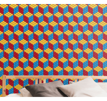Rubik kocka eredeti minta retro tapéta - TenStickers