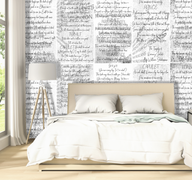 Shakespeare szerelmeseinek levél tapéta - TenStickers