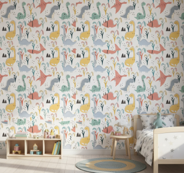 Skandináv színes mintás gyerekszoba tapéta - TenStickers