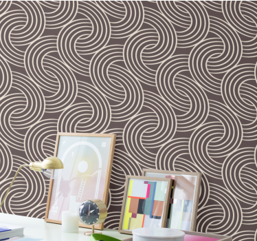 Spirális vonal minta Tapéta Geometriai - TenStickers