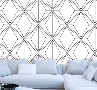Stilizált gyémánt formák Tapéta Geometriai - TenStickers