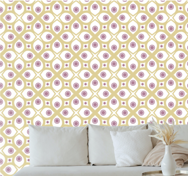 Retro szem minta Geometrikus tapéta - TenStickers