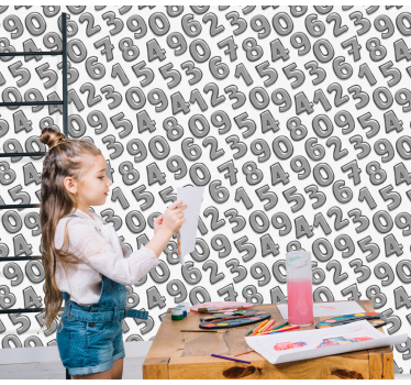 Számelrendezés tapéta felirat - TenStickers