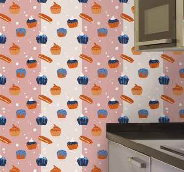 Színes cukrász retro tapéta - TenStickers