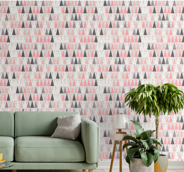 Színes geometrikus háromszög mintás tapéta - TenStickers