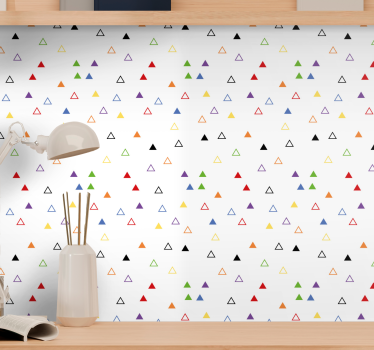 Színes háromszög motívum Tapéta Geometriai - TenStickers