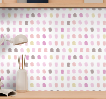 Szögletes ecsetvonásokkal Tapéta Négyzet alakú tapéta - TenStickers