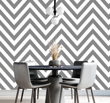 Szürke és fehér chevron modern háttérkép - TenStickers