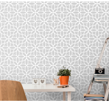 Szürke és fehér modern mintával modern tapéta - TenStickers