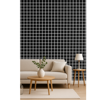 Szürke négyzetek skálája - tapéta geometriai - TenStickers