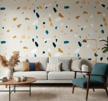 Terrazzo fröccs tapéta geometriai - TenStickers