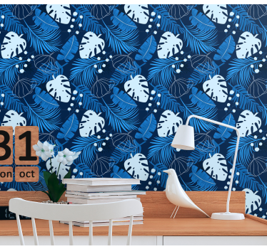 Trópusi monstera design Tapéta levelek - TenStickers