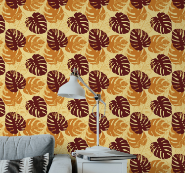 Trópusi monstera minta Tapéta levelek - TenStickers
