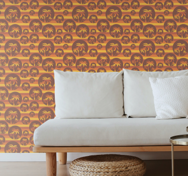 Trópusi paradicsom minta Vintage tapétaek - TenStickers
