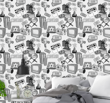 Vintage hollywood fekete-fehér képek retro háttérkép - TenStickers