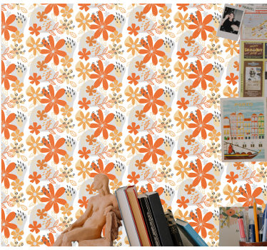 Virágmintás játék Tapéta Virágok - TenStickers