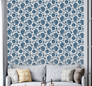 Virágos szőlő design Tapéta Virágok - TenStickers